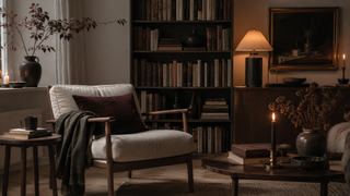 Dark academia interieur: diepe kleuren, boeken en kaarslicht met een Scandinavische basis