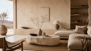 Desert decor in huis: zongebleekte tinten, aardse materialen en verstilde styling