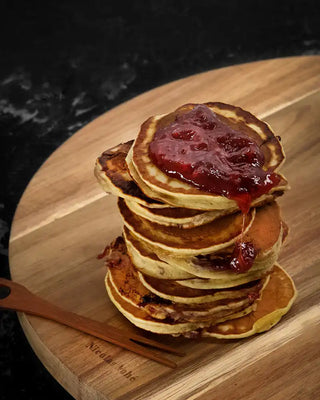 Scandinavische pancakes met Nicolas Vahé jam: het ultieme verwenontbijt