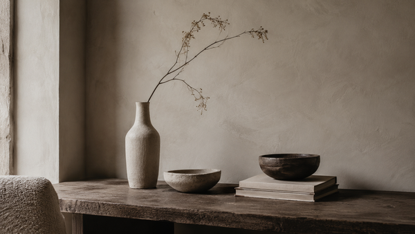 Raw luxury interieur: stille luxe met ruwe materialen en verfijnde styling