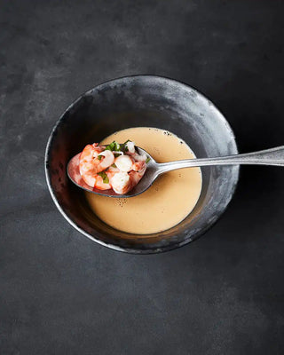 Langoustine soep met vannamei garnalen: Scandinavisch genieten met Nicolas Vahé