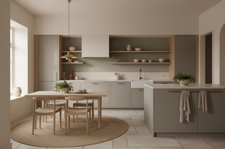 Keukenverf kleuren 2026: rustige Scandinavische tinten voor een keuken met balans
