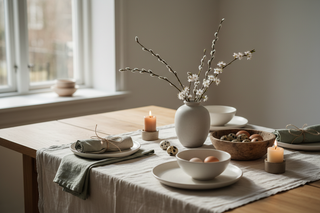 Lente in huis: rustige Scandinavische paasstyling met natuurlijke accenten