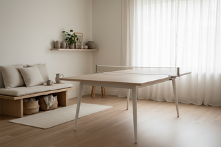 Pingpongtafel in huis: speelruimte met Scandinavische rust