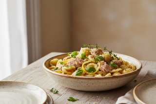 Snel tonijnpasta met citroen & tijm koken, maar dan beter