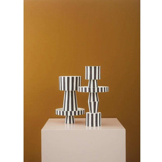 Toppu pot zwart/wit 15cm - Het Adres