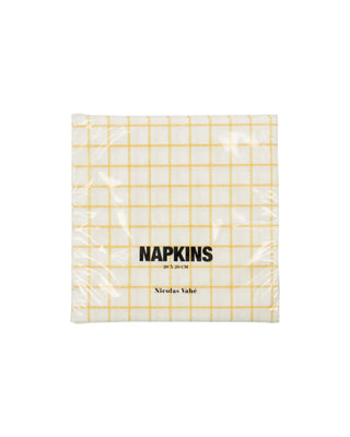 Servetten Check Geel 20x20 cm