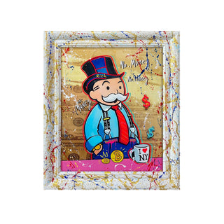 Street Art Gemälde Geschäftsmann Pop Art – Handgemaltes Canvas 60x70 cm