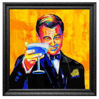 Pop-Art-/Street-Art-Gemälde Leonardo Cheers – handgemalte Leinwand 100x100 cm