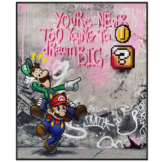 Pop-Art-/Street-Art-Gemälde Game – handgemaltes Leinwandbild 100x120 cm