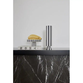 Toppu vaas zwart/wit 31cm - Het Adres