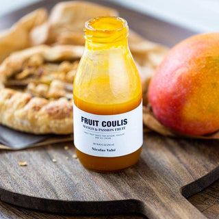 Fruit coulis met mango en passie fruit - Het Adres