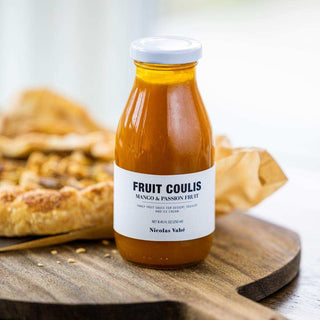 Fruit coulis met mango en passie fruit - Het Adres