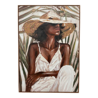 Canvasbild Emmalyn – Frau mit Hut 70x100 cm
