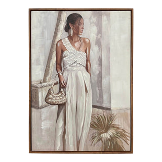 Canvasmålning Lucia – Kvinna i klänning 50x70 cm