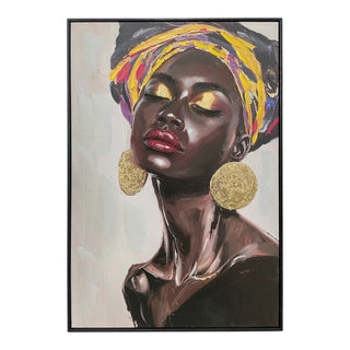 Canvastavla Beautiful Woman with Headband – Kvinna med hårband 60x90 cm