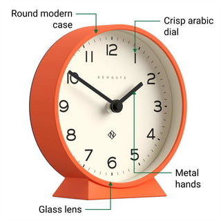 M tafelklok Echo oranje 16cm