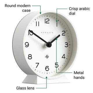 M réveil Echo blanc 16cm