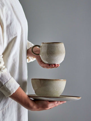 Mok aardewerk nature Sandrine 10cm