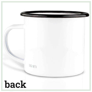 Handgemaakte emaille mok Ballonvaarders 300ml - Het Adres