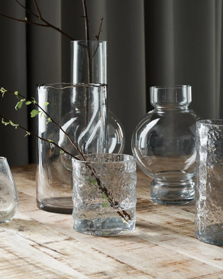 Vase Huri aus Glas im klaren Design
