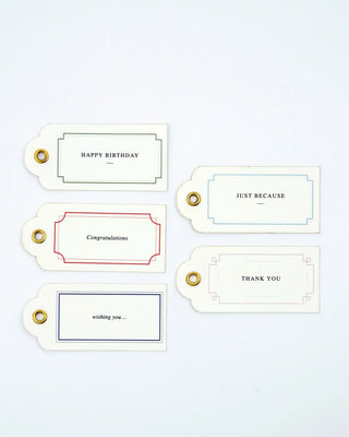 Cadeaulabels Nila gemengde kleuren papier - 10 stuks