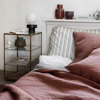 Vitrinekast Glass messing 56cm - Het Adres