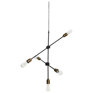Molecular hanglamp zwart messing 78cm