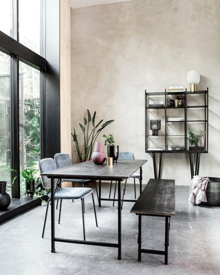 Table à manger Party noir bois de manguier 180cm