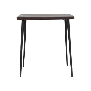 Dining table Slated black mango wood 70x70cm