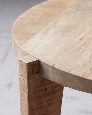 Tavolino Bali rotondo in legno di mango 80cm