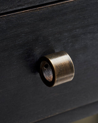 Table murale noire Bedsi en bois de manguier 35cm