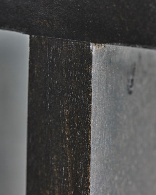 Tavolino laterale nero in legno di mango 100cm