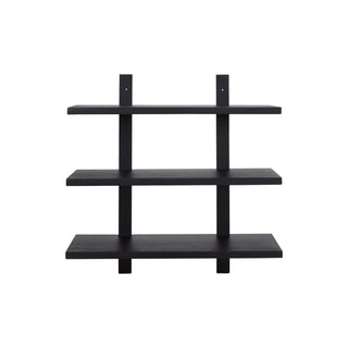 Houten wandplanken in zwarte afwerking 75cm