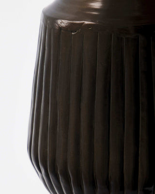 Jarrón Groove marrón 15cm