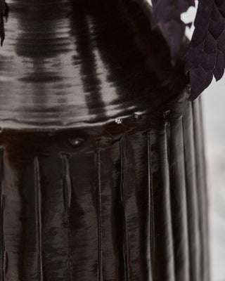 Jarrón Groove marrón 15cm