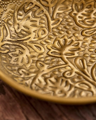 Schaal Una goudkleurig aluminium - 2 stuks