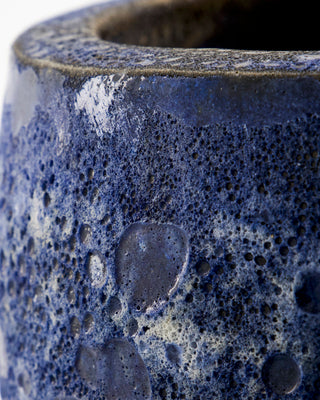 Pot de fleurs Pavi bleu céramique 28cm