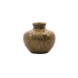 Bodi vaas bruin keramiek 8cm
