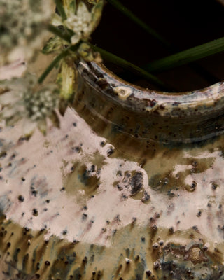 Bodi jarrón marrón cerámica 8cm