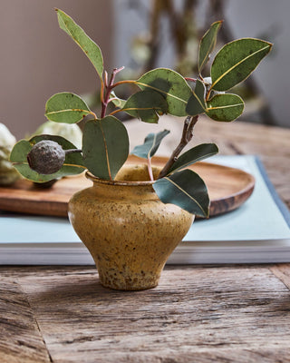 Vase Kolo jaune moutarde céramique 9cm