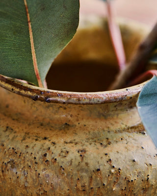 Vase Kolo jaune moutarde céramique 9cm