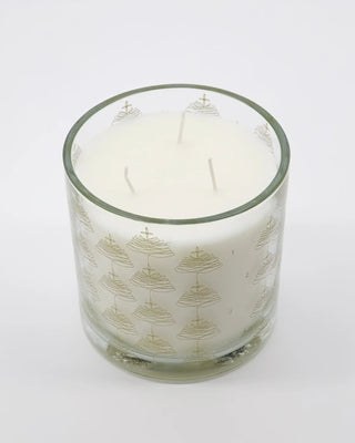 Kerze im Glas Advent goldfarben 12cm