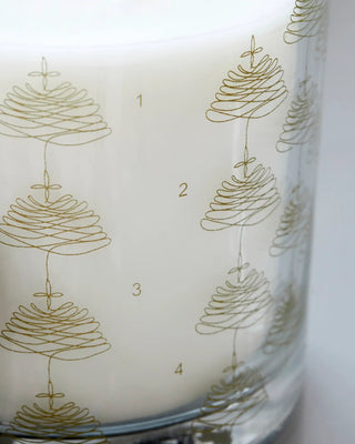 Kerze im Glas Advent goldfarben 12cm