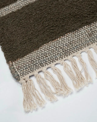 Alfombra Chen marrón oscuro 60x90 cm