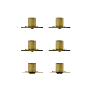 Kandelaar Stage antiek koper - 6 stuks