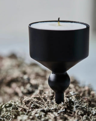 Candle Holder Folk black metal 12cm