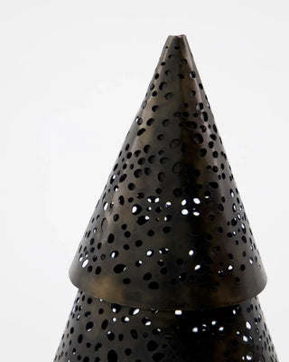 Kerstboom Silva antiek bruin metaal - set van 2