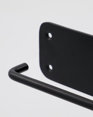 Portarrollos Pati negro de acero inoxidable