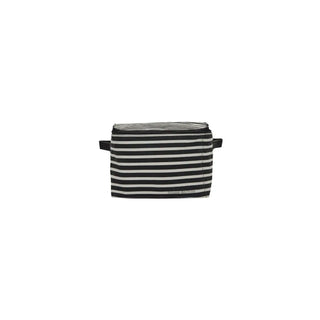 Basket Canva black striped 27x35cm
